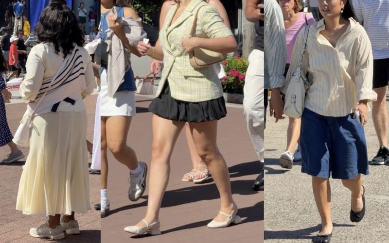 maxi skirt paired with a light sweater