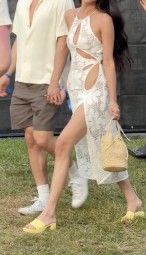 yellow crochet bucket bag