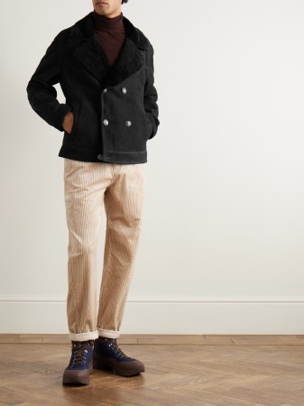 Mr Porter Double-Breasted Shearling Jacket