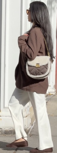 Walnut Crosby Lock Saddle bag