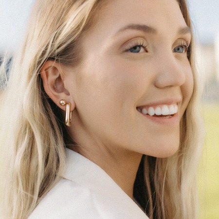 Made By Mary Sol Paperclip Hoop Earrings