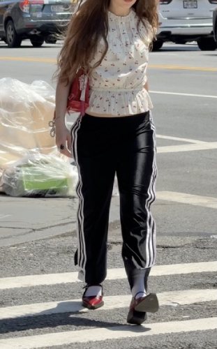 sheer cherry-printed top